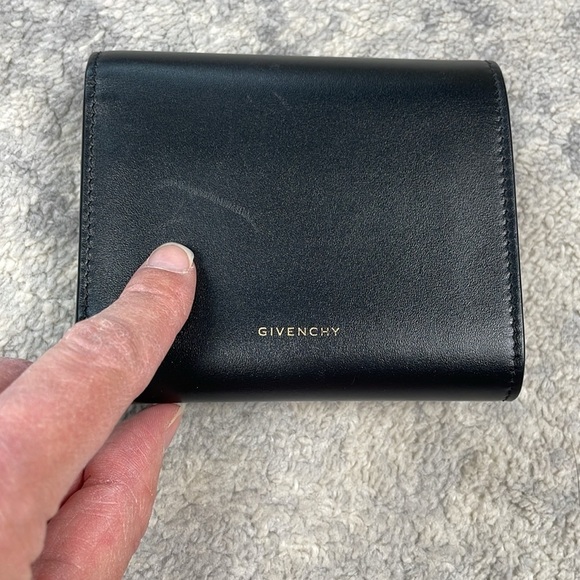 New Givenchy 4G Wallet in Black Leather Compact Trifold - Picture 7 of 15